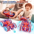 thumbnail image 3 of Spider Coche de Control Remoto,Doble Cara Giratoria de 360° 2.4GHz 4WD Recargable Todoterreno RC Acrobacias con Luces Frías,Juguete Exterior y Interior,Regalo Cumpleaños Navidad para Niños, 3 of 7