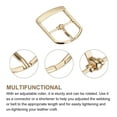 thumbnail image 3 of Uxcell 6Pack 0.94" Single Prong Belt Buckle Oval Center Bar Buckles for Leather Craft, Gold, 3 of 7
