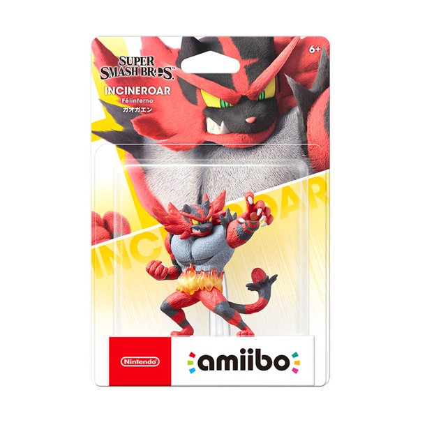Nintendo Switch Amiibo Incineroar JIGGLYPUFF MENTWO LUCARIO Super Smash Bros. Estatuilla Original versión asiática, Región Libre