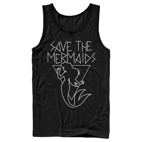 Men's The Little Mermaid Ariel Save the Mermaids  Tank Top