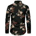 thumbnail image 5 of Men's Shirts Long Sleeve Vintage Floral Printed Comfortable Button Down Collared Tops Slim Fit Free Party Fashion Dress Shirts for Men, 5 of 5