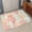 Orange Red Aqua, variant on Small Door Mat Indoor Outdoor 15.7"x23.6",Red Orange Grey Coral Coastal Absorbent Non Slip Entry Rug,Summer Beach Seaside Nautical Low Profile Welcome Mat for Front/Side Door Entrance Bathroom