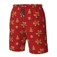 thumbnail image 4 of Susaid Gingerbread Man Print Men's Swim Trunks Hawaiian Bathing Mesh Lining Suit Swimsuits Beach Shorts with Pockets-XX-Large, 4 of 6