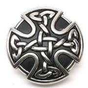 Celtic Shield Amour Concho Snap Cap Nickel 1" 1265-63