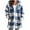 Blue, variant on Shadoumai Fleece Jacket Women Trendy Plaid Long Sleeve Fuzzy Hooded Jackets Lightweight Warm Sherpa Winter Fall Coats