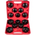 thumbnail image 1 of Juego de enchufes para filtros de aceite VEVOR, 14 unidades, con funda de perfil bajo 3/8, 1 of 9