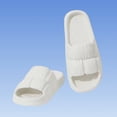 thumbnail image 4 of Wensltd Women Flat Slide Slippers Open Toe Soft Sole Lightweight Wide Width Daily Outdoor Walking Slippers White, 4 of 5