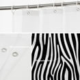 thumbnail image 5 of Zebra Black White Decor Shower Curtain,African Black and White Zebra Bathroom Decor Polyester Fiber Plastic Rings Quick-Drying Waterproof for Bathtubs/Bathroom, 72x72 inches, 5 of 6