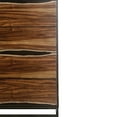 thumbnail image 2 of 4 Drawer Split Wood Paneling Chest with 2 Tone Design, Brown, 2 of 4