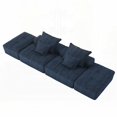 thumbnail image 5 of Modern Stylish Chenille Fabric 4-Seater Sectional Sofa 141.73"L x 42.52"W x 25.6"H, 5 of 26