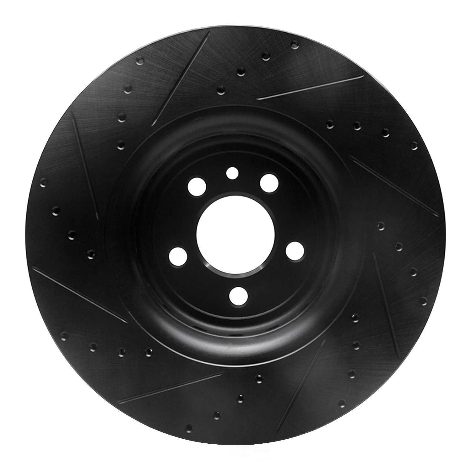 Dynamic Friction Company 633-40035R DFC Brake Rotor - Drilled And Slotted - Black