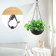 thumbnail image 5 of Pack de 4 perchas, ganchos de montaje en pared para colgar en el techo, ganchos colgantes para colgar plantas, luces colgantes, cables para exterior, luces de hadas, campanas de viento, alimentadores Feliz Sencillez, 5 of 5