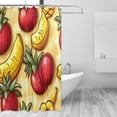 thumbnail image 2 of Featured Fruit Design 72x72 Waterproof Shower Curtain Liners Durable Metal C-Hooks Fade-Proof Thermal Print Anti-Splash, 2 of 5