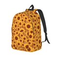 thumbnail image 2 of Yiaed Brown Wood Grain Sunflower A Print Backpack, Premium Laptop Backpack, Travel Backpack for Women, Lightweight Backpacks, Comfortable Back Pack-Small, 2 of 5