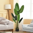 thumbnail image 3 of Gymax 5.3ft Artificial Tropical Palm Tree Green Indoor-Outdoor Home Decorative Planter, 3 of 10