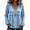 18#Light Blue, variant on Retro Fringe Long Sleeve Tshirt for Women Fall Casual V Neck Raw Hem Soft Beach Shirts Gray S