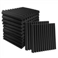thumbnail image 2 of Paneles de Espuma Acústica Cuñas Paquete de 72 Paneles Acústicos 1 X 12 X 12 Pulgadas Azulejos Absorbentes de Sonido de Estudio Techo de Grabación, 2 of 5