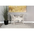 thumbnail image 5 of Sunny Designs 28" Farmhouse Wood Accent Bench with Storage in Marble White, 5 of 5
