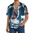 thumbnail image 3 of Wukai Shark Men's Casual Short-Sleeve Button Down Shirt - Lightweight Summer Dress Shirt for Daily Wear-Medium, 3 of 7