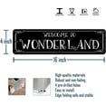 thumbnail image 2 of Horror Room Decor Witchy Wall Decor Welcome To Wonderland Sign Emo Room Gothic Farmhouse Home Trippy Bedroom In Wonderland Bathroom Decor 16 X 4 Inch, 2 of 7