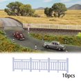 thumbnail image 6 of 10 Pieces Model Train Railroad Fence Model Building Railing Mini Fence PP Material Suitable for Sand Table Scenery, 6 of 9