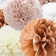 thumbnail image 4 of Pompones de papel de seda Flor de papel 24 piezas Rosa polvoriento, Oro rosa, Marfil, Bola de flores de papel blanco para cumpleaños Despedida de soltera Boda Baby Shower Fiesta de despedida de solter Namotu HFP-0476, 4 of 7
