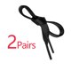 thumbnail image 3 of Cordones planos de cinta para zapatillas de deporte, cordones para mujer, decoración DIY Negro 150cm/59.1, 3 of 6