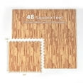 thumbnail image 3 of Costway 12 Tiles Wood Grain EVA Foam Floor Mats Interlocking w/Borders 24" Natural, 3 of 9