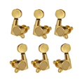 thumbnail image 1 of Guitar String Tuning Pegs Tuning Machines  Machine Heads Tuning Keys Oval Button 6 Right for Electric Guitar or Acoustic Guitar Chrome Black, 1 of 7