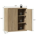 thumbnail image 2 of Surmoby 30.9''W Modern Buffet Cabinet Set of 2- Light Alder Wood Sideboard with Adjustable Shelves, for Dining Room, Living Room & Kitchen Storage,Oak, 2 of 8