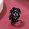 thumbnail image 2 of FaithHeart Nordic Viking Spinner Runes Ring Men Punk Cuban Link Rotatable Stainless Band Ring, 2 of 8