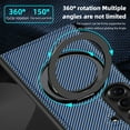 thumbnail image 3 of Dteck for Samsung Galaxy Z Fold 7 Case with Magnetic Ring Stand, Compatible with MagSafe, Carbon Fiber Texture Shockproof Slim Fit Anti-Scratch Cover with Screen Protector for Samsung Z Fold 7,Blue, 3 of 8