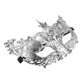 thumbnail image 1 of Unique Bargains 1 Pc Foxes Party Mask Silver Tone Plastic, 1 of 5