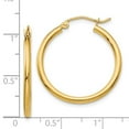 thumbnail image 2 of 14k Yellow Gold Lightweight Tube Hoop Earrings - 1.2 Grams - Measures 25x25.5mm Wide 2mm Thick, 2 of 2