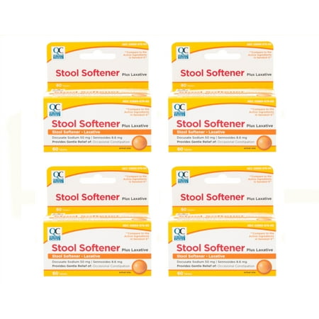 Quality Choice Stool Softener Plus Laxative, 60 Tablets - Pack of 4