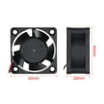 thumbnail image 2 of SNOWFAN Authorized 40mm x 40mm x 20mm 12V Brushless DC Cooling Fan #0353, 2 of 3