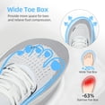 thumbnail image 2 of Fidabo Wide Toe Box Walking Shoes for Women, Zero Drop Arch Sneakers, Breathable Cushioned & Non-Slip, Sports Shoes for Running, Tennis, & Fitness, 2 of 8