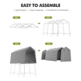 thumbnail image 3 of EastVita 10x15 FT Portable Shed with Rolled up Zipper Door Storage Sheds, 3 of 5