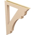 thumbnail image 5 of Ekena Millwork 3 1/2"W x 32"D x 44"H Olympic Traditional Rough Cedar Woodgrain TimberThane Bracket, Primed Tan, 5 of 6