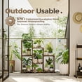 thumbnail image 3 of Soporte para Plantas Bamworld de Madera con 3 Niveles en Escalera para Interior y Exterior, 3 of 7