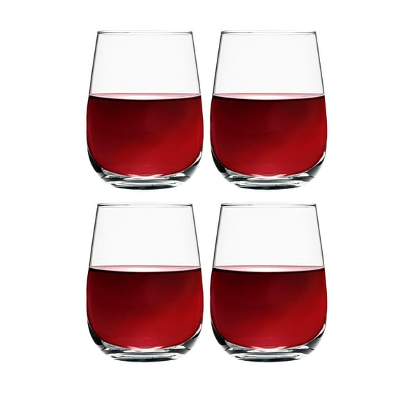 Vikko Stemless Wine Glass, 16 Ounce Wine Glasses Set of 4, White or Red Wine Glass, Classic and Elegant Wine Glasses