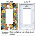 thumbnail image 3 of Yayeee Rocker Switch Wall Plate 1-Gang 4.6"x2.9" Home Decorative Outlet Cover, Colorful Birds Pattern, 3 of 6
