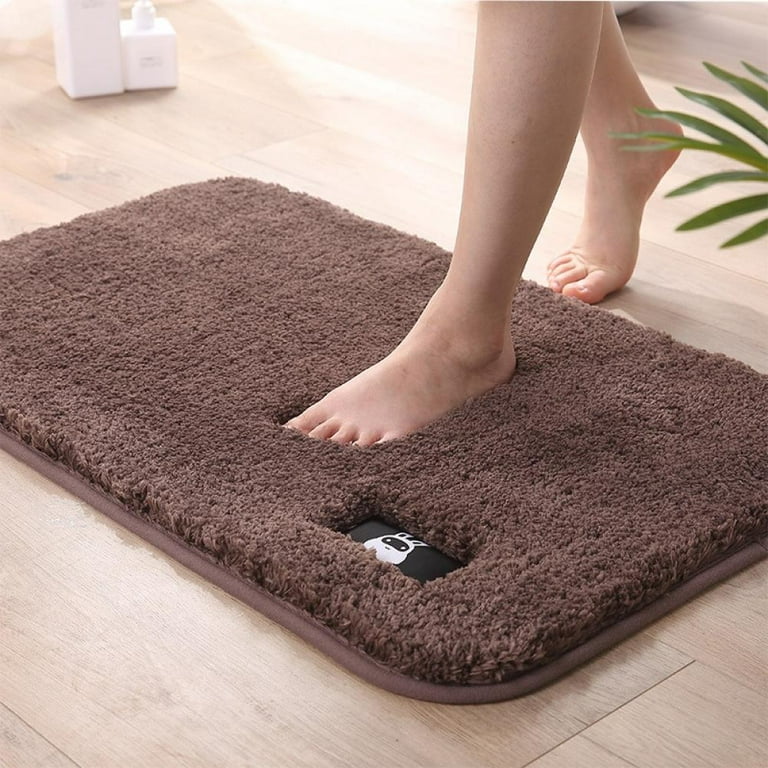 Absorbent Bath Mat Bathroom Shower Rug Soft Non-slip Microfiber Floor Carpet