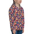 thumbnail image 5 of Picia Skull colorful daisy for Boys Fashion Full-zip Hoodies & Sweatshirts with Kangaroo Pocket,Zip-up Hooded Sweatshirt for Kid, Moisture Wicking & Breathable-Small, 5 of 6
