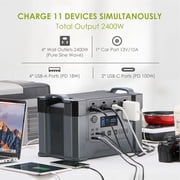 ALLPOWERS S2000PRO 2400W Solar Generator Kit with 100W Foldable Solar Panel, 1451Wh Portable Power Station with MPPT Fast Charging, Solar Charger for Home Backup, Camping, RV, Off-Grid