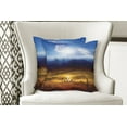 thumbnail image 4 of Ambesonne Nature Throw Pillow Cover 2 Pack, Sun Stormy Sky Heaven, 24", Blue Orange Black, 4 of 6