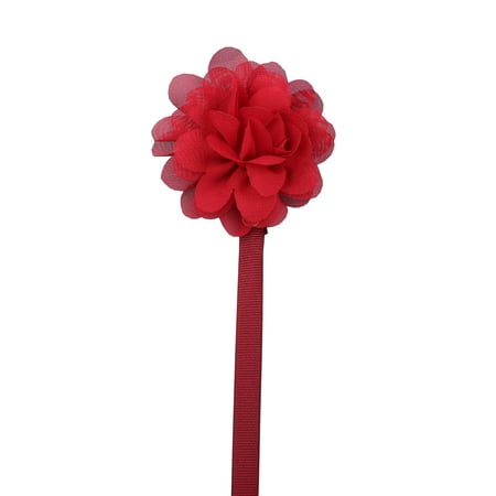 Satin Flower Pacifier Clip