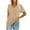 Khaki, variant on AherBiu Womens T Shirts V Neck Summer Cotton Tshirts Trendy Causal Loose Fitting Comfy Soft Tees Solid Color