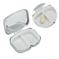 thumbnail image 3 of Unique Bargains 1 Pc Pill Case 2 Grid Rectangular Pill Box Beige, 3 of 6