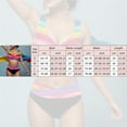 thumbnail image 5 of Aayomet Bathing Suits for Women High Waist Rainbow Print Triangle Bikini (Hot Pink, XL), 5 of 5